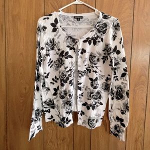 Womens Medium George Floral Cardigan